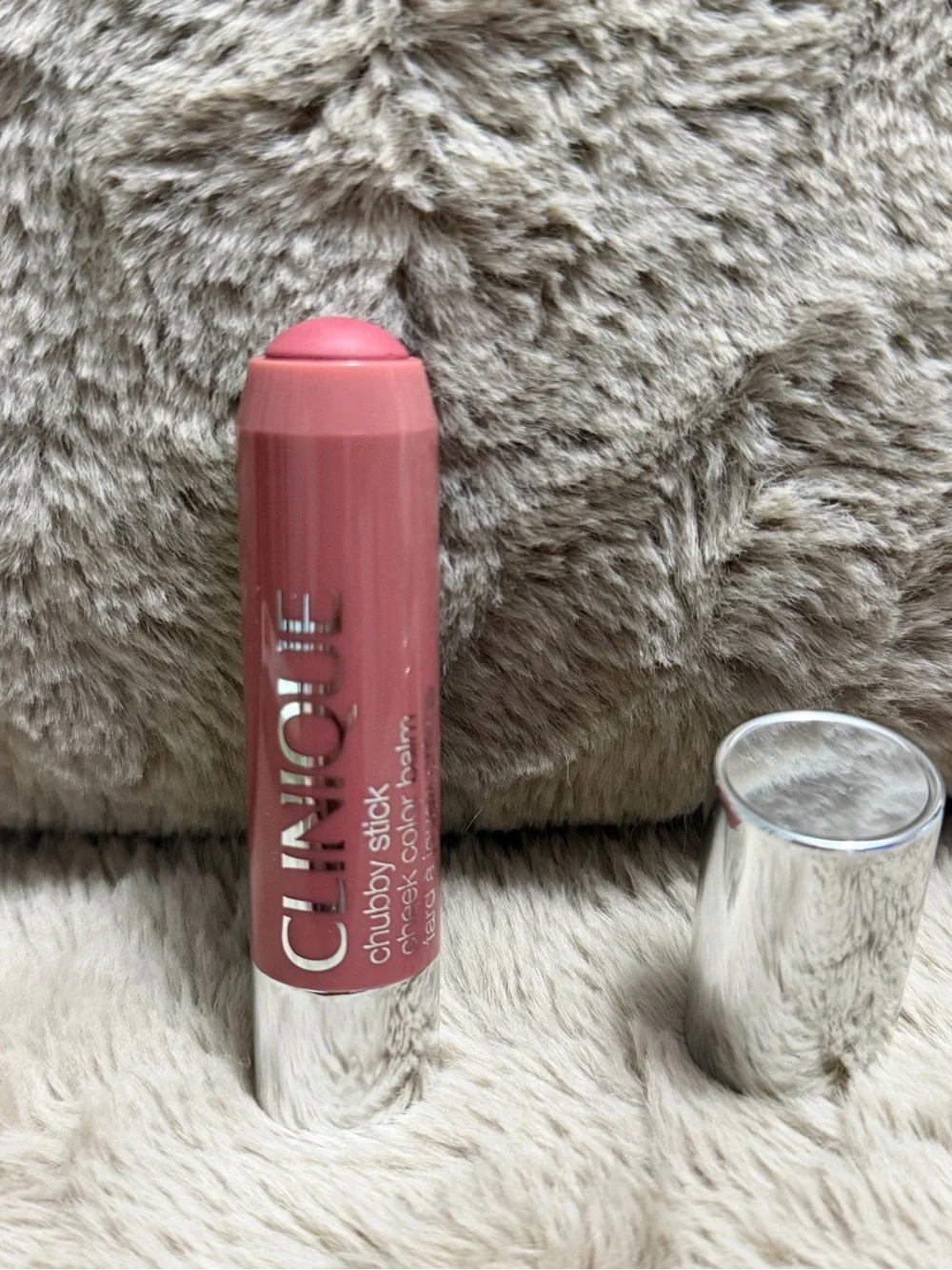 Clinique Chubby Stick Cheek Color Balm 01 Amp'd Up Apple - Soft Rose Pink